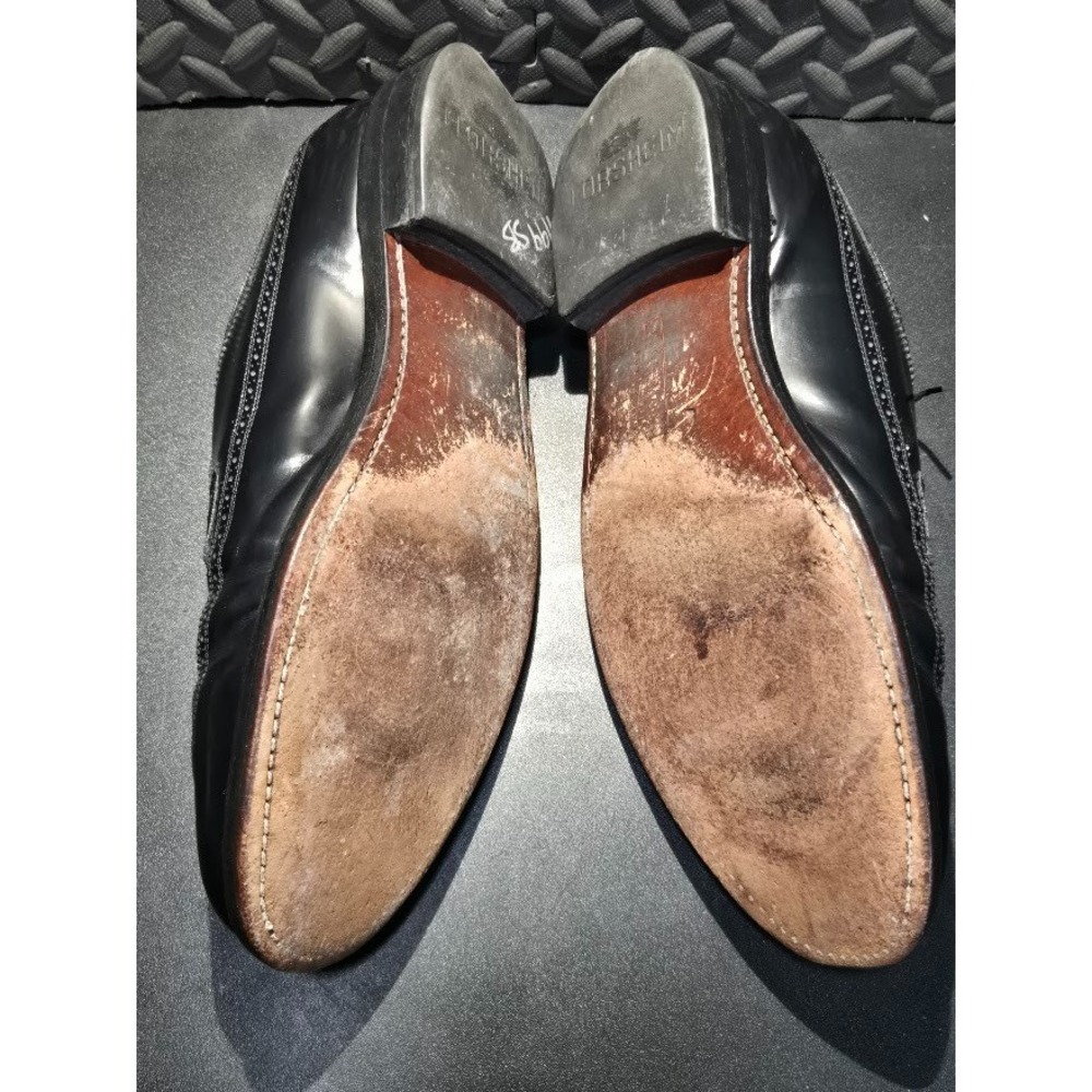 Florsheim Imperial 92654 Black Leather Wingtip Oxford Mens 12EEE Vintage - Picture 16 of 16